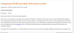 Assignment NURS-4211 Role of the Nurse Leader