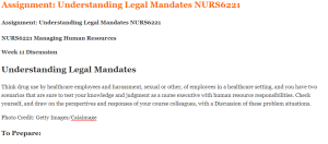 Assignment Understanding Legal Mandates NURS6221