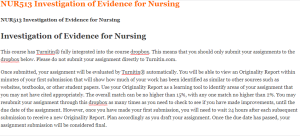 NUR513 Investigation of Evidence for Nursing