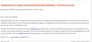 Rasmussen NUR2058 2020 September Module 5 Project Latest