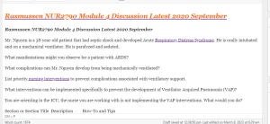 Rasmussen NUR2790 Module 4 Discussion Latest 2020 September