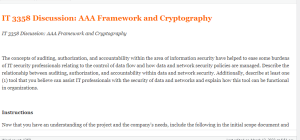 IT 3358 Discussion  AAA Framework and Cryptography