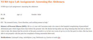 NURS 6512 Lab Assignment Assessing the Abdomen