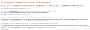 The Complexities of Interoperability Paper and Presentation nurs658