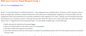 BIO 220 Course Final Report Task 1