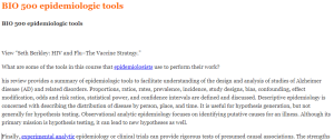 BIO 500 epidemiologic tools