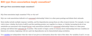 BIO 550 Does association imply causation