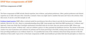 DNP 820 components of EBP