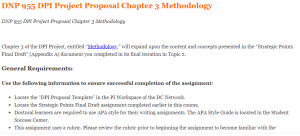DNP 955 DPI Project Proposal Chapter 3 Methodology