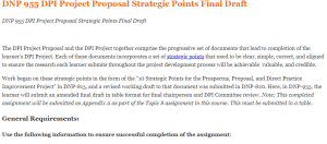 DNP 955 DPI Project Proposal Strategic Points Final Draft