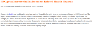 HSC 3002 Increase in Environment Related Health Hazards