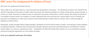 HSC 3020 W5 Assignment Evolution of Laws