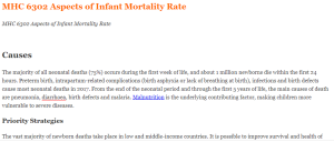 MHC 6302 Aspects of Infant Mortality Rate