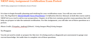 NRNP 6665 Assignment Certification Exam Pretest
