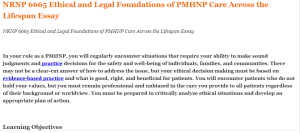 NRNP 6665 Ethical and Legal Foundations of PMHNP Care Across the Lifespan Essay
