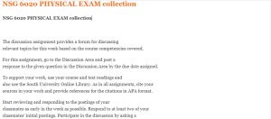 NSG 6020 PHYSICAL EXAM collection