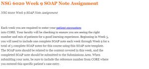 NSG 6020 Week 9 SOAP Note Assignment