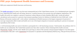 PHE 3050 Assignment Health Insurance and Economy