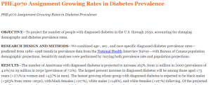 PHE4070 Assignment Growing Rates in Diabetes Prevalence