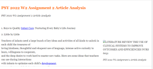 PSY 2022 W2 Assignment 2 Article Analysis