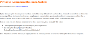 PSY 2060 Assignment Research Analysis