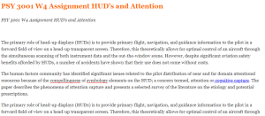 PSY 3001 W4 Assignment HUD’s and Attention