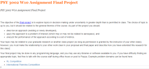 PSY 3002 W10 Assignment Final Project