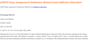 NRNP 6635 Assignment Substance-Related and Addictive Disorders