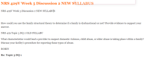 NRS 429V Week 5 Discussion 2 NEW SYLLABUS