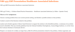 NRS 433 EBP Presentation Healthcare Associated Infections