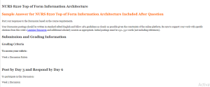 NURS 8210 Top of Form Information Architecture