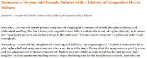 Scenario 1 76-year-old Female Patient with a History of Congestive Heart Failure
