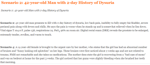  Scenario 2 42-year-old Man with 2-day History of Dysuria