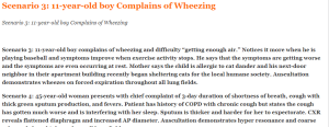 Scenario 3 11-year-old boy Complains of Wheezing