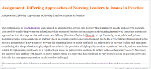 Assignment Differing Approaches of Nursing Leaders to Issues in Practice