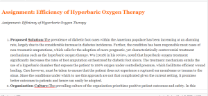 Assignment  Efficiency of Hyperbaric Oxygen Therapy