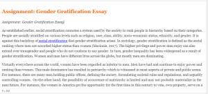 Assignment Gender Gratification Essay