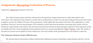 Assignment  Mayspring Evaluation of Process