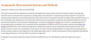 Assignment  Measurement Systems and Methods