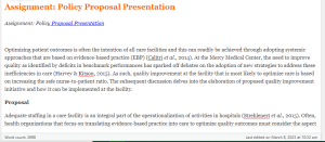 Assignment  Policy Proposal Presentation