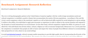 Benchmark Assignment  Research Reflection