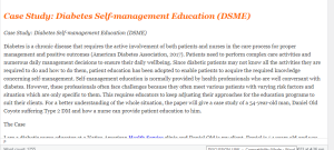 Case Study Diabetes Self-management Education (DSME)