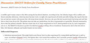 Discussion  HEENT Orders for Family Nurse Practitioner