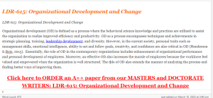 LDR-615 Organizational Development and Change