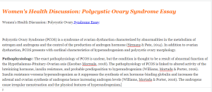 Women's Health Discussion Polycystic Ovary Syndrome Essay