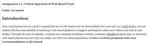 Assignment 2.1: Critical Appraisal of Web-Based Tools