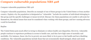 Compare vulnerable populations NRS 428