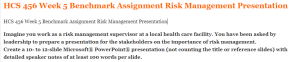 HCS 456 Week 5 Benchmark Assignment Risk Management Presentation