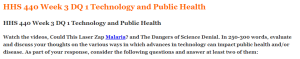 HHS 440 Week 3 DQ 1 Technology and Public Health