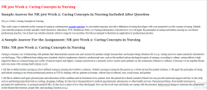 NR 500 Week 2 Caring Concepts in Nursing